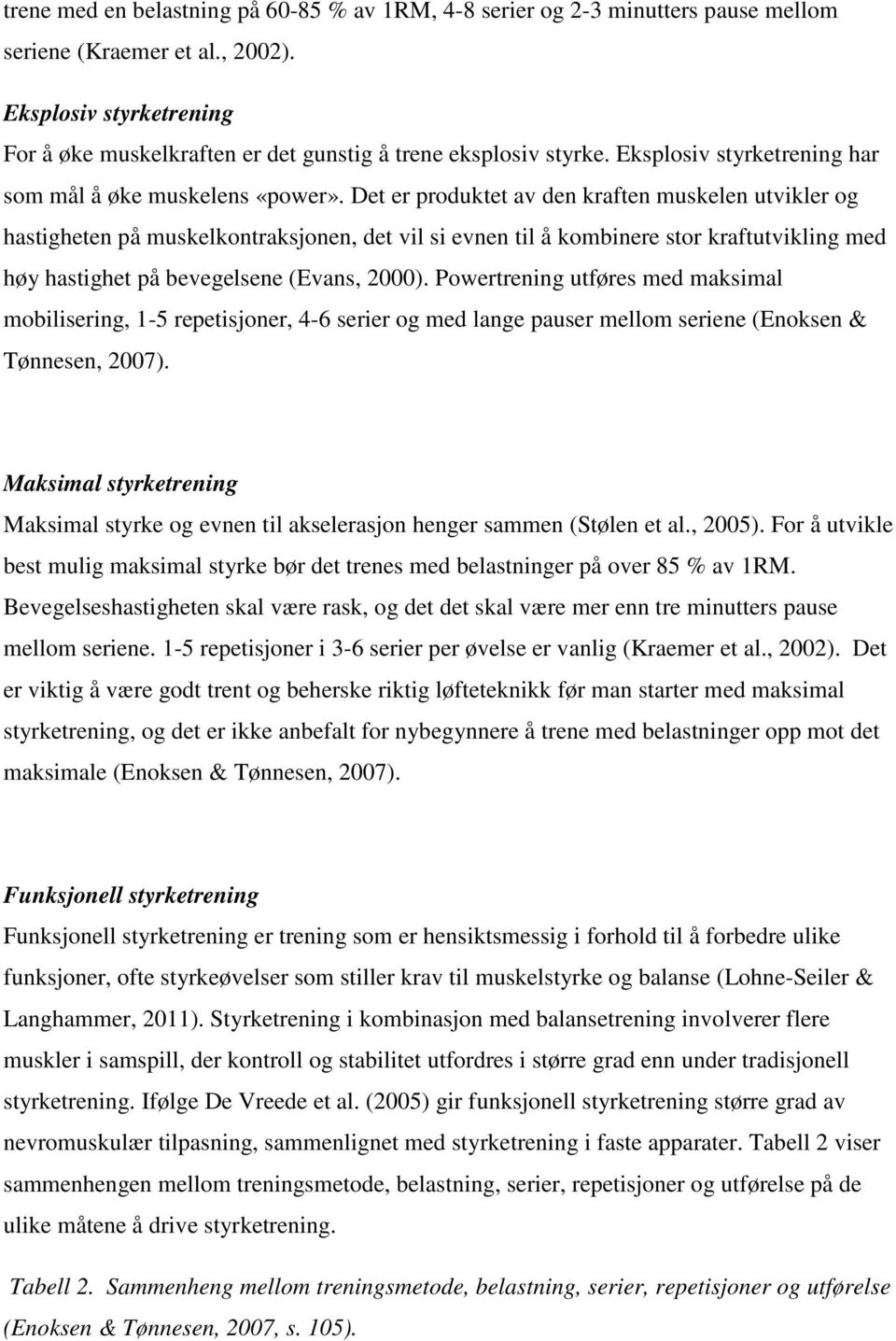 Det er produktet av den kraften muskelen utvikler og hastigheten på muskelkontraksjonen, det vil si evnen til å kombinere stor kraftutvikling med høy hastighet på bevegelsene (Evans, 2000).