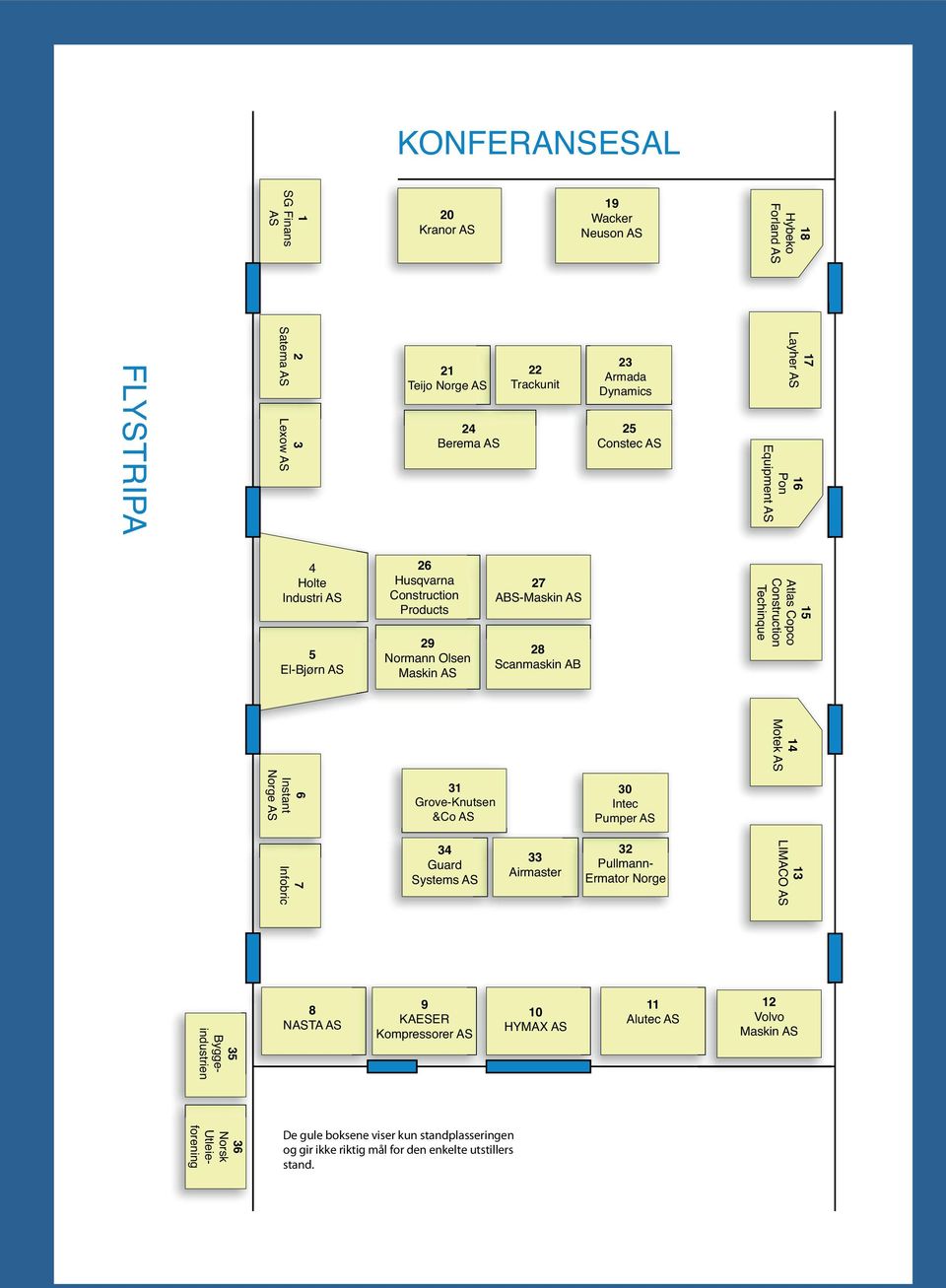 Techinque 6 Instant Norge AS 31 Grove-Knutsen &Co AS 30 Intec Pumper AS 14 Motek AS 7 Infobric 34 Guard Systems AS 33 Airmaster 32 Pullmann- Ermator Norge 13 LIMACO AS 35 Byggeindustrien 8