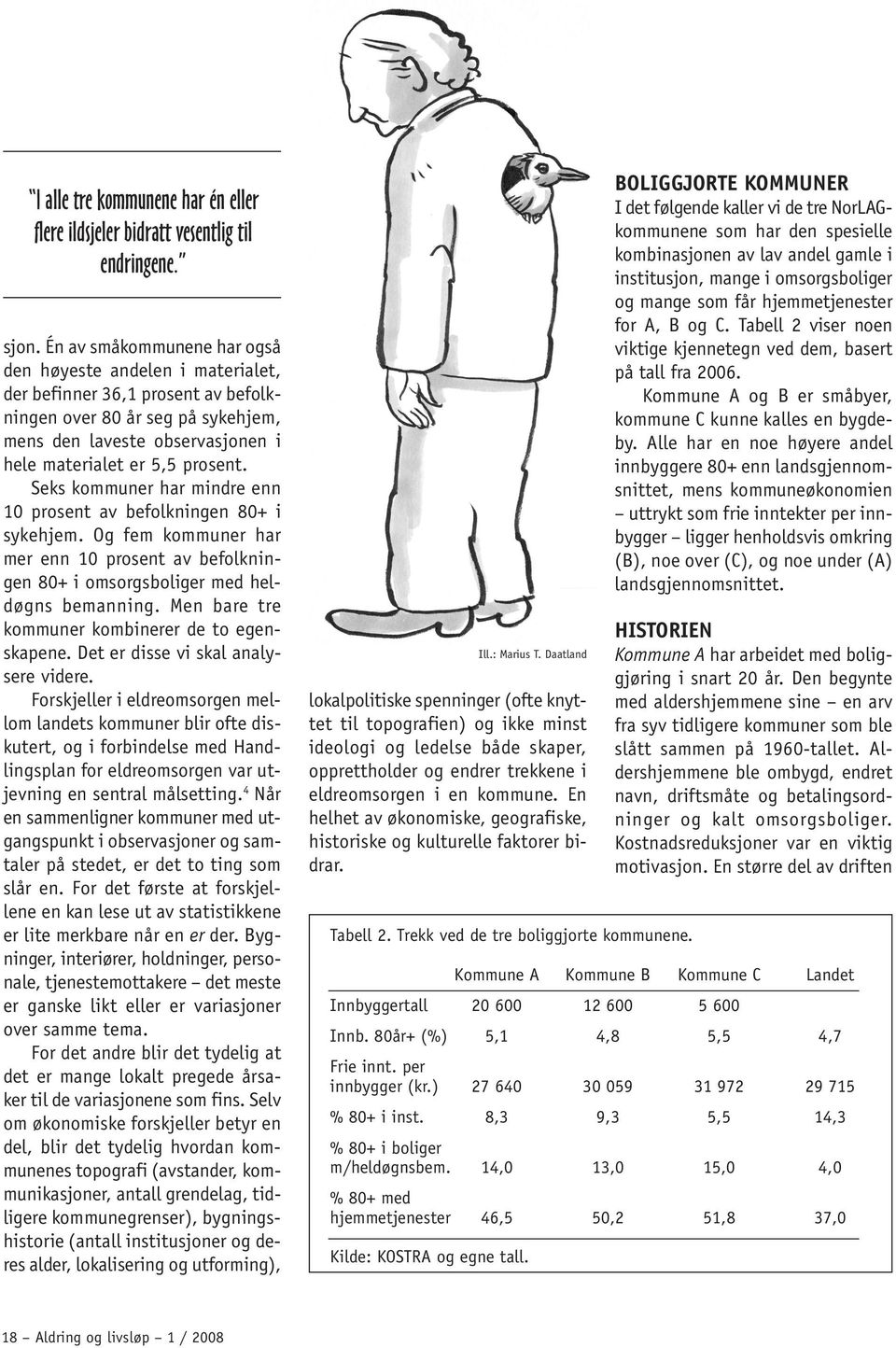 Seks kommuner har mindre enn 10 prosent av befolkningen 80+ i sykehjem. Og fem kommuner har mer enn 10 prosent av befolkningen 80+ i omsorgsboliger med heldøgns bemanning.