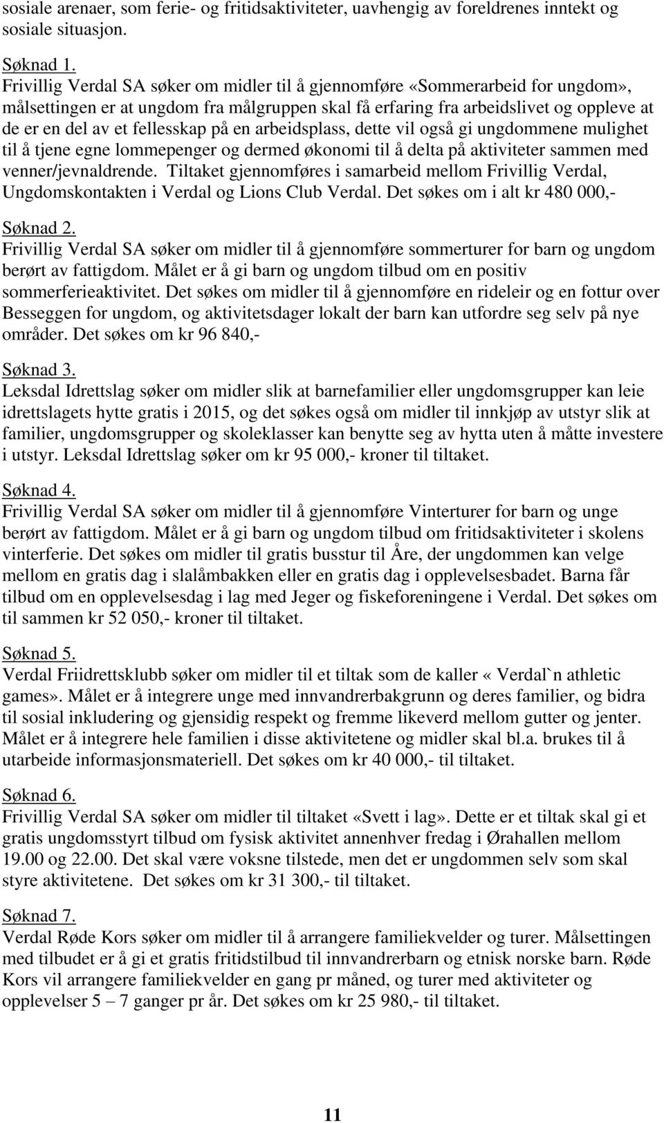 på en arbeidsplass, dette vil også gi ungdommene mulighet til å tjene egne lommepenger og dermed økonomi til å delta på aktiviteter sammen med venner/jevnaldrende.