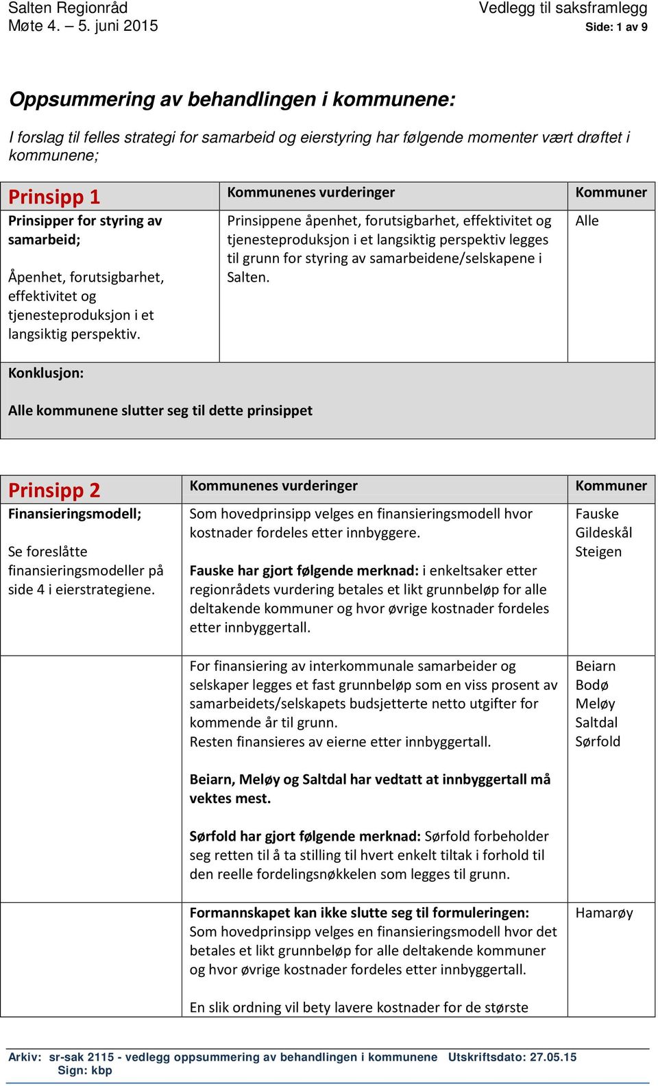 styring av samarbeid; Åpenhet, forutsigbarhet, effektivitet og tjenesteproduksjon i et langsiktig perspektiv.