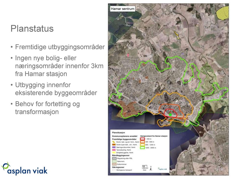 fra Hamar stasjon Utbygging innenfor