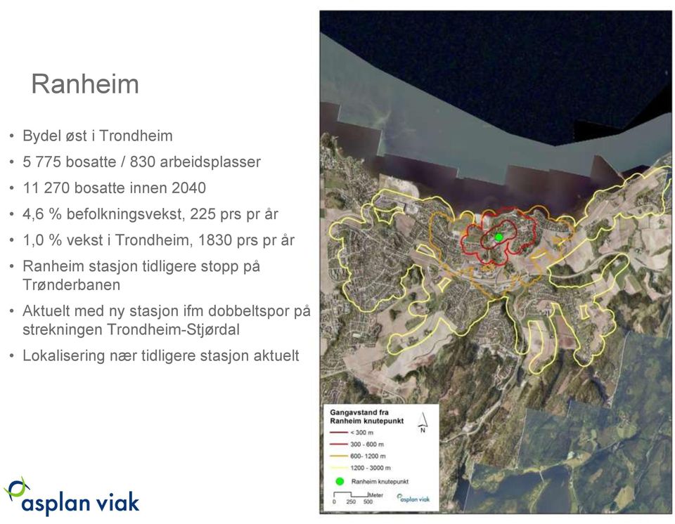 pr år Ranheim stasjon tidligere stopp på Trønderbanen Aktuelt med ny stasjon ifm