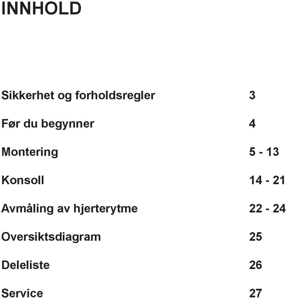 Konsoll 14-21 Avmåling av hjerterytme