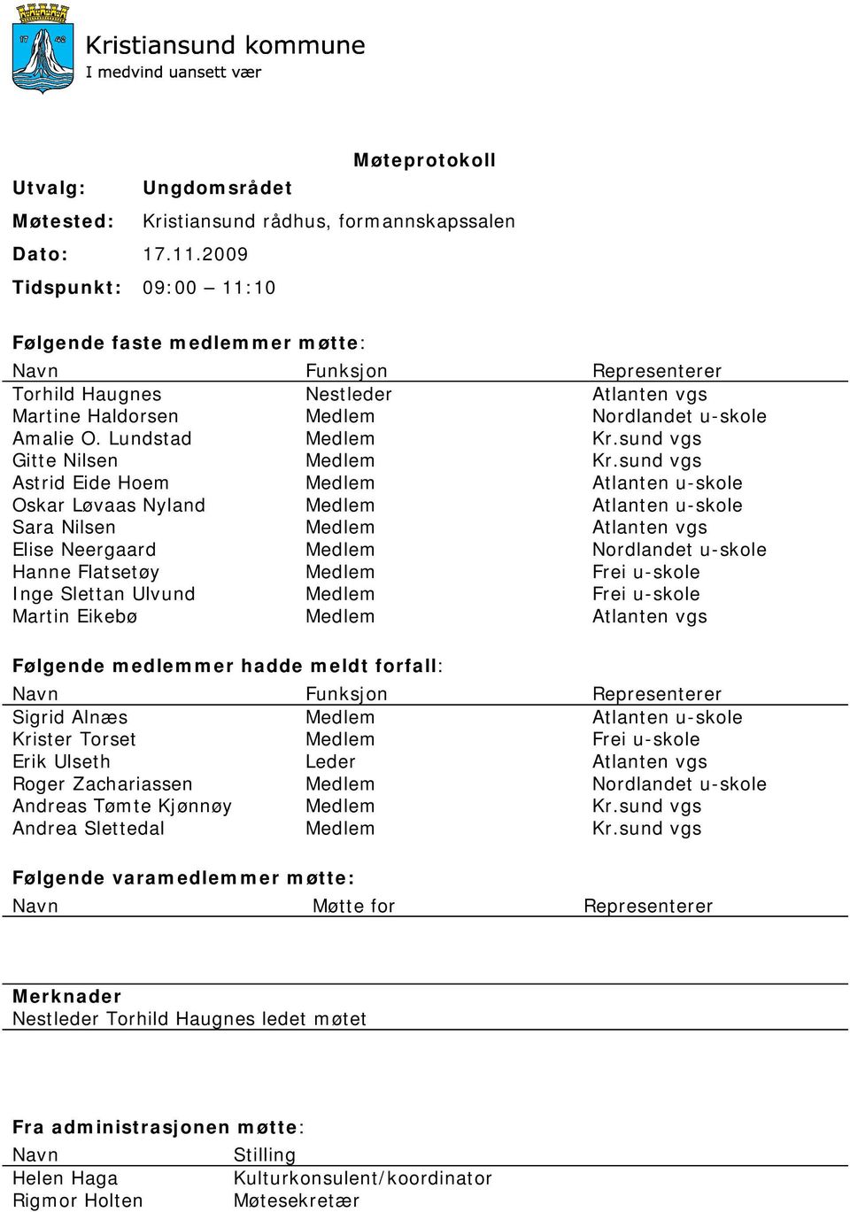 sund vgs Gitte Nilsen Medlem Kr.