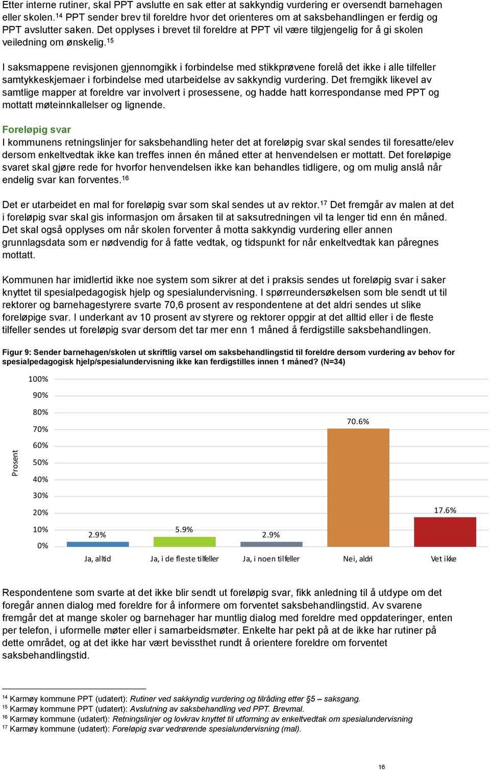 Det opplyses i brevet til foreldre at PPT vil være tilgjengelig for å gi skolen veiledning om ønskelig.