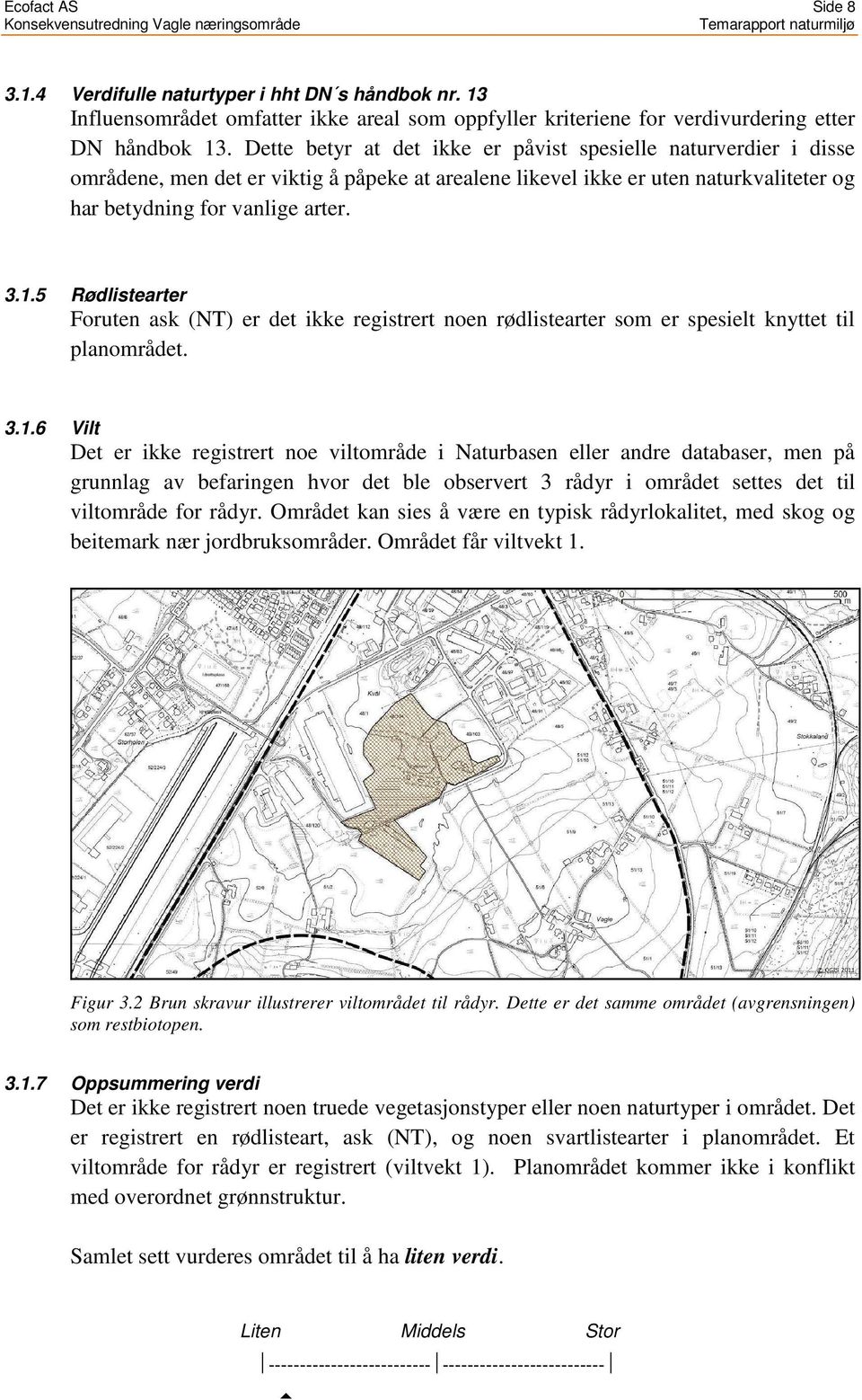 5 Rødlistearter Foruten ask (NT) er det ikke registrert noen rødlistearter som er spesielt knyttet til planområdet. 3.1.