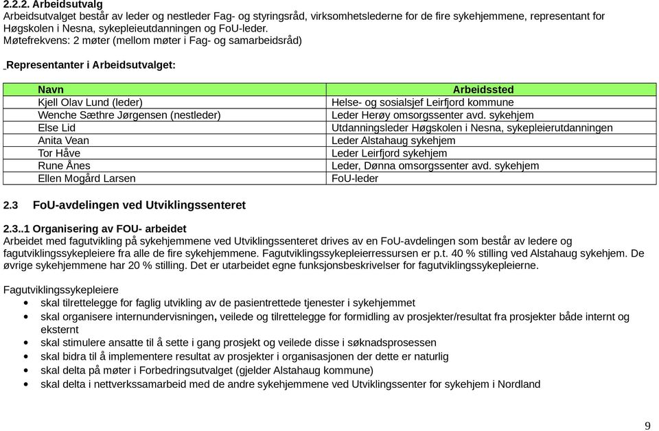 Ellen Mogård Larsen 2.3 Arbeidssted Helse- og sosialsjef Leirfjord kommune Leder Herøy omsorgssenter avd.