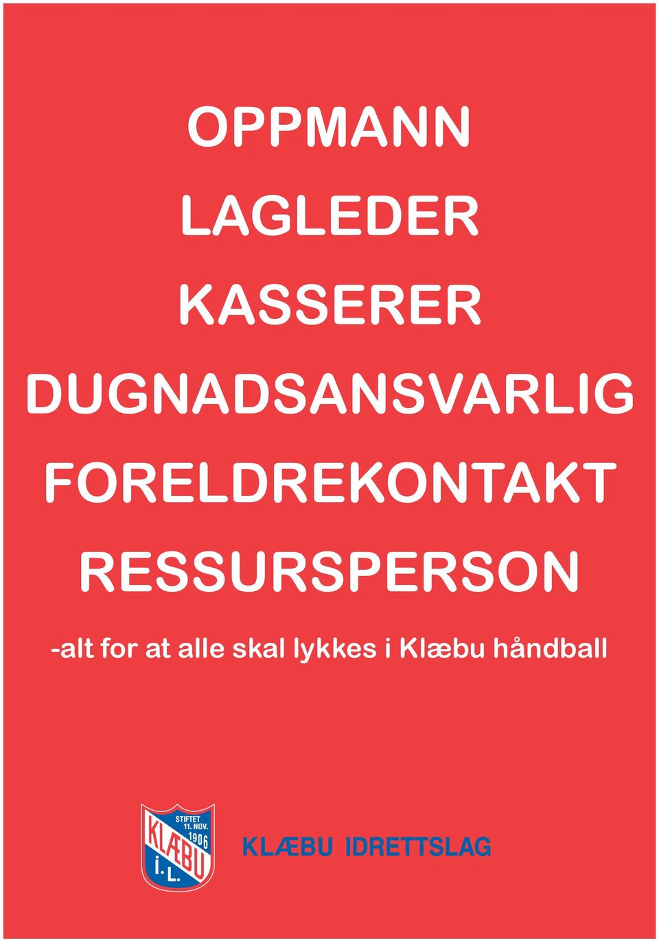 FORELDREKONTAKT RESSURSPERSON