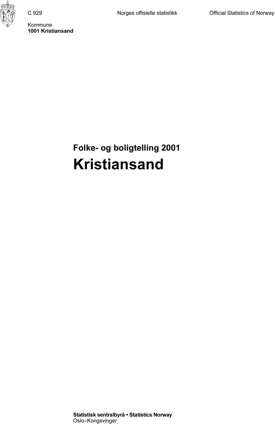 Folke- og boligtelling 2001 Kristiansand