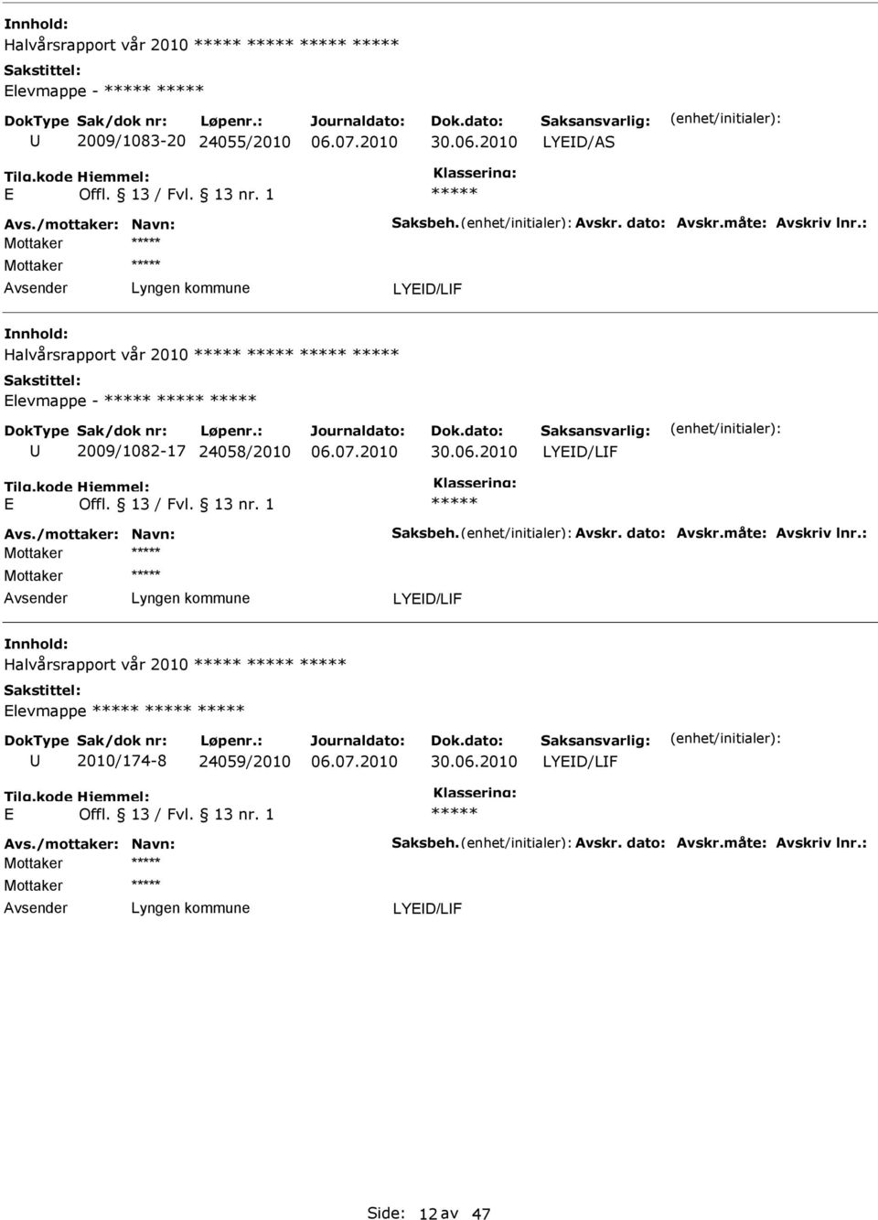 levmappe - 2009/1082-17 24058/2010