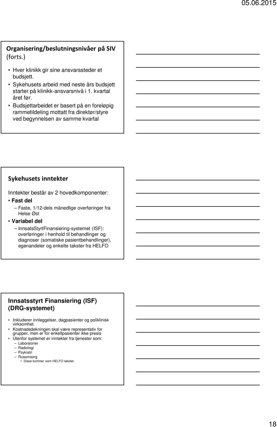 1/12-dels månedlige overføringer fra Helse Øst Variabel del InnsatsStyrtFinansiering-systemet (ISF): overføringer i henhold til behandlinger og diagnoser (somatiske pasientbehandlinger), egenandeler