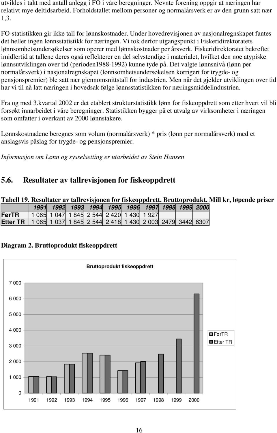 Under hovedrevisjonen av nasjonalregnskapet fantes det heller ingen lønnsstatistikk for næringen.