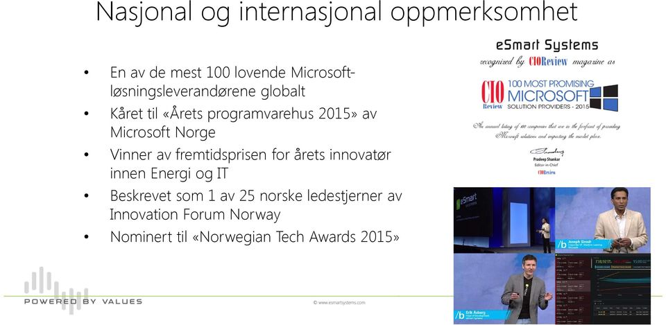 Microsoft Norge Vinner av fremtidsprisen for årets innovatør innen Energi og IT