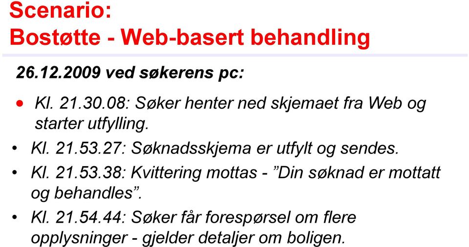 27: Søknadsskjema er utfylt og sendes. Kl. 21.53.