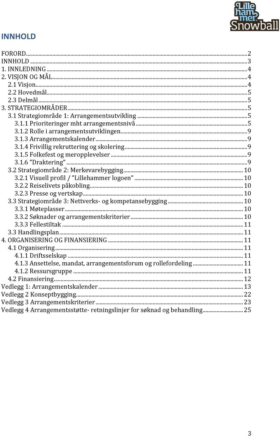 .. 10 3.2.1 Visuell profil / Lillehammer logoen... 10 3.2.2 Reiselivets påkobling... 10 3.2.3 Presse og vertskap... 10 3.3 Strategiområde 3: Nettverks- og kompetansebygging... 10 3.3.1 Møteplasser.