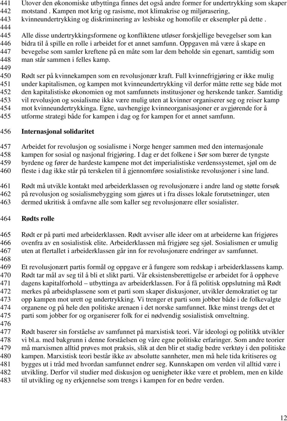 Kampen mot krig og rasisme, mot klimakrise og miljørasering, kvinneundertrykking og diskriminering av lesbiske og homofile er eksempler på dette.