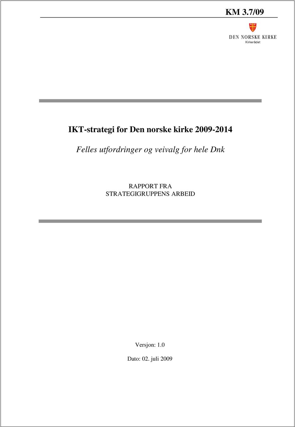 Dnk RAPPORT FRA STRATEGIGRUPPENS