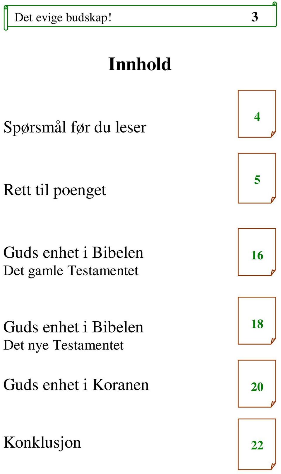 poenget 5 Guds enhet i Bibelen Det gamle