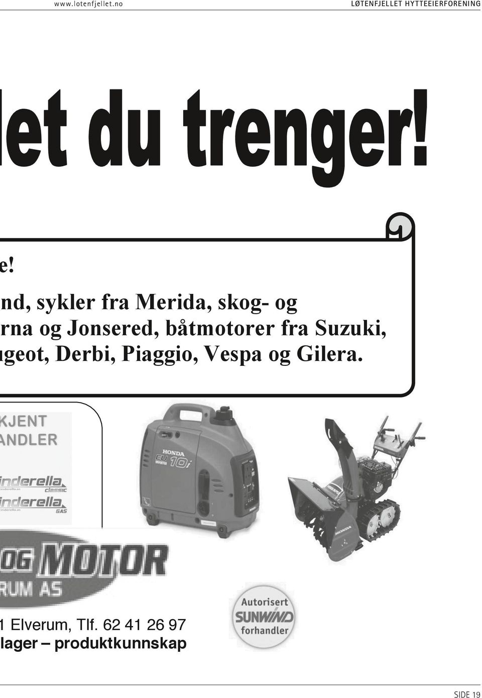 båtmotorer fra Suzuki, ugeot, Derbi, Piaggio, Vespa