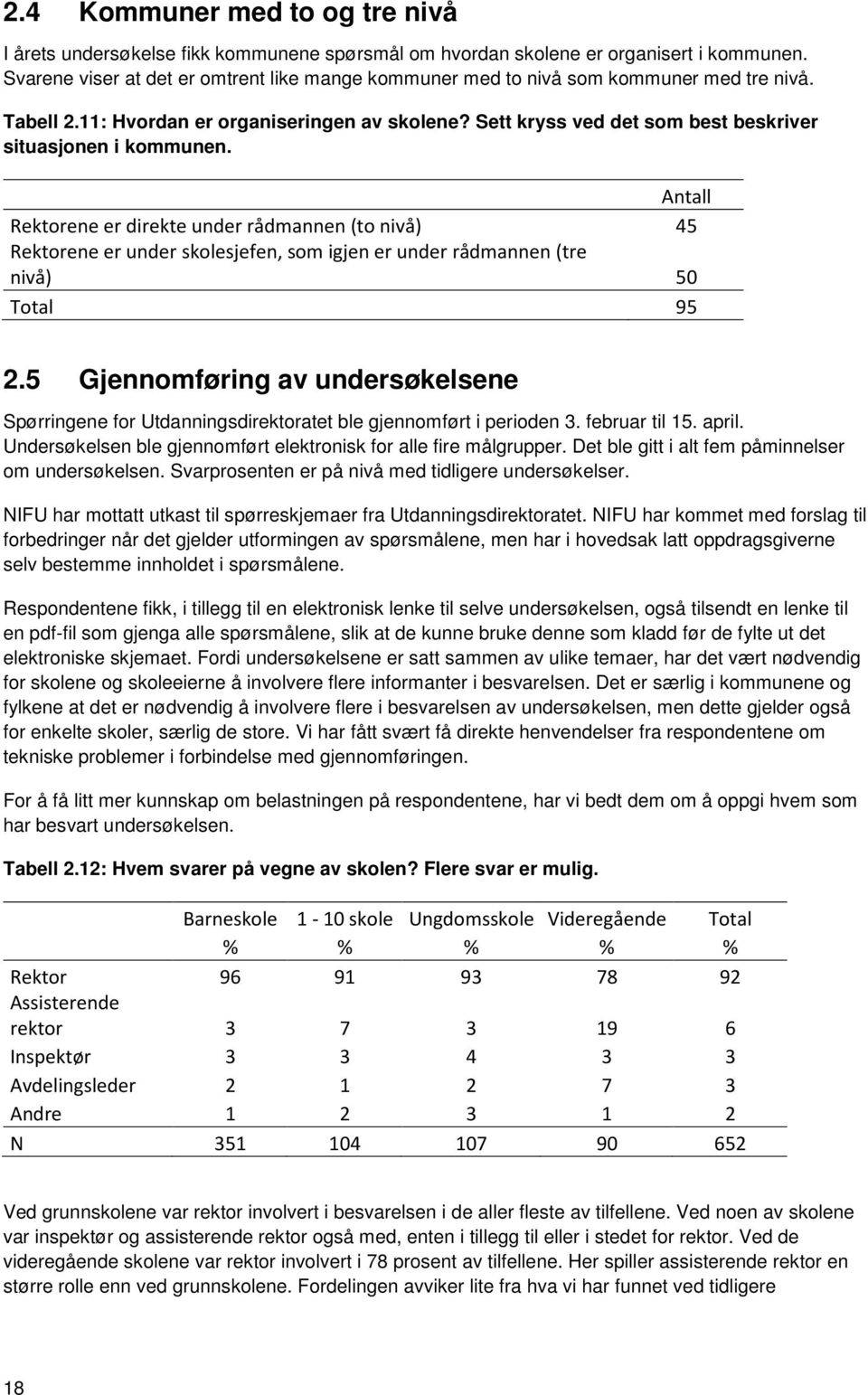 Sett kryss ved det som best beskriver situasjonen i kommunen.