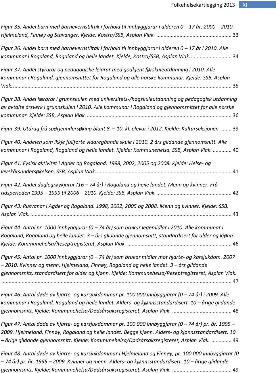 ... 34 Figur 37: Andel styrarar og pedagogiske leiarar med godkjent førskuleutdanning i 2010. Alle kommunar i Rogaland, gjennomsnittet for Rogaland og alle norske kommunar. Kjelde: SSB, Asplan Viak.