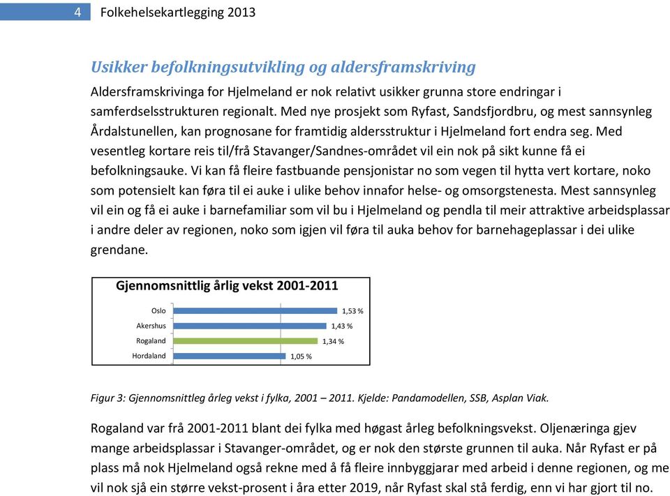 Med vesentleg kortare reis til/frå Stavanger/Sandnes-området vil ein nok på sikt kunne få ei befolkningsauke.