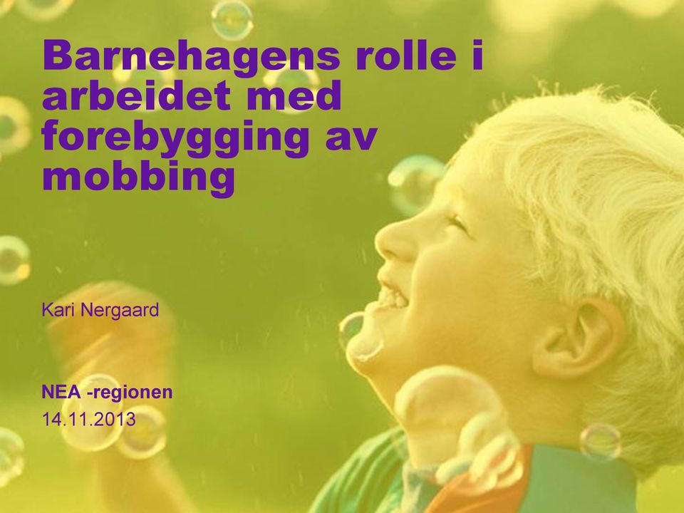 forebygging av mobbing