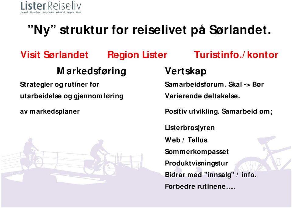 Skal -> Bør utarbeidelse og gjennomføring Varierende deltakelse.