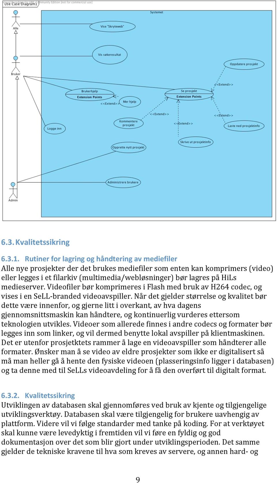 medieserver. Videofiler bør komprimeres i Flash med bruk av H264 codec, og vises i en SeLL branded videoavspiller.