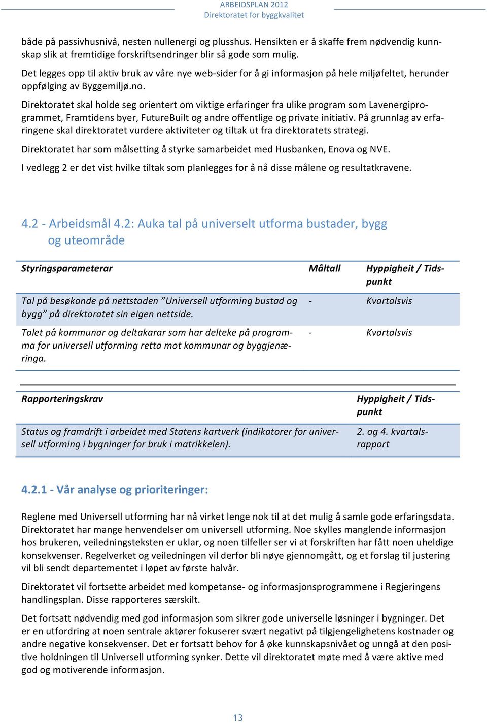 Det legges opp til aktiv bruk av våre nye web- sider for å gi informasjon på hele miljøfeltet, herunder oppfølging av Byggemiljø.no.