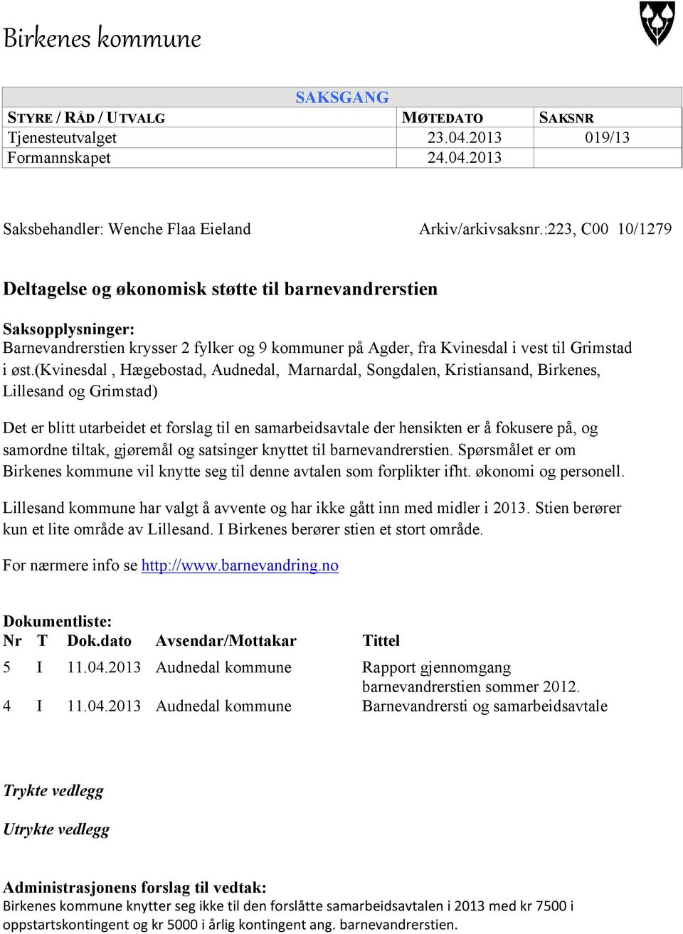 (kvinesdal, Hægebostad, Audnedal, Marnardal, Songdalen, Kristiansand, Birkenes, Lillesand og Grimstad) Det er blitt utarbeidet et forslag til en samarbeidsavtale der hensikten er å fokusere på, og