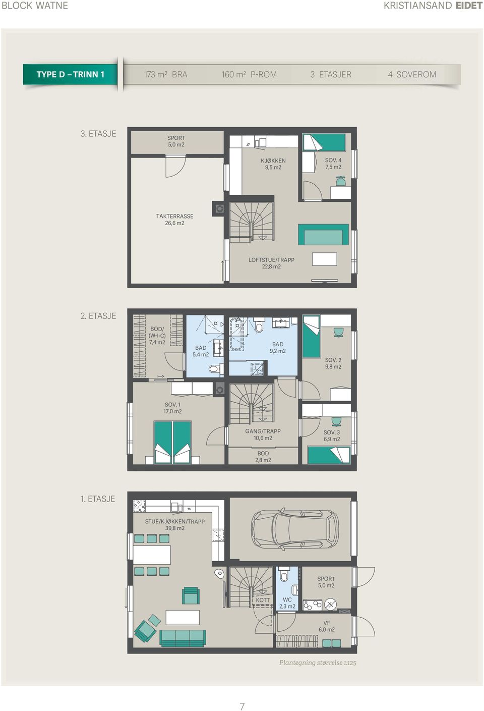 ETASJE BOD/ (W-I-C) 7,4 m2 5,4 m2 9,2 m2 SOV. 2 9,8 m2 SOV. 1 17,0 m2 GANG/TRAPP 10,6 m2 SOV.