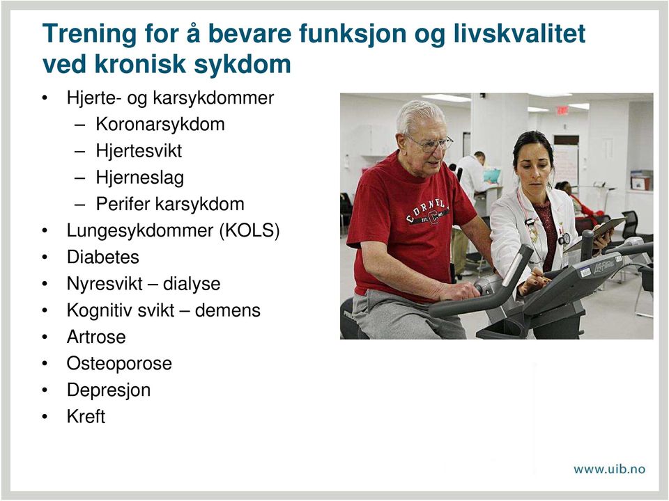 Hjerneslag Perifer karsykdom Lungesykdommer (KOLS) Diabetes