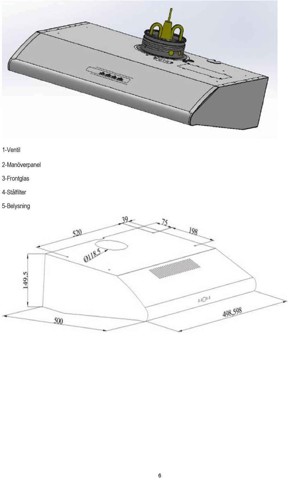 3-Frontglas