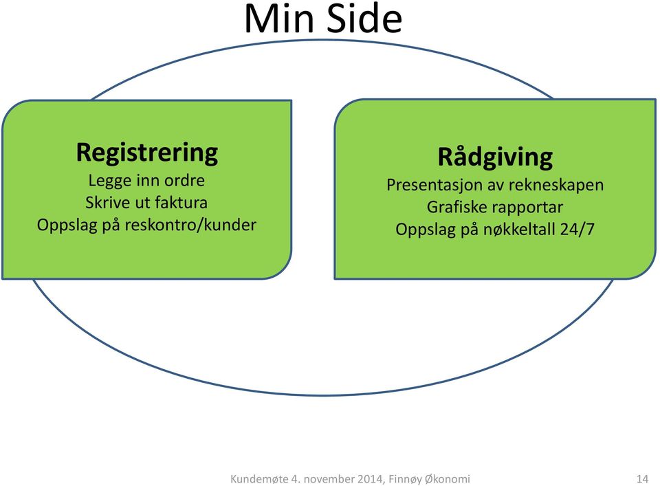 Presentasjon av rekneskapen Grafiske rapportar