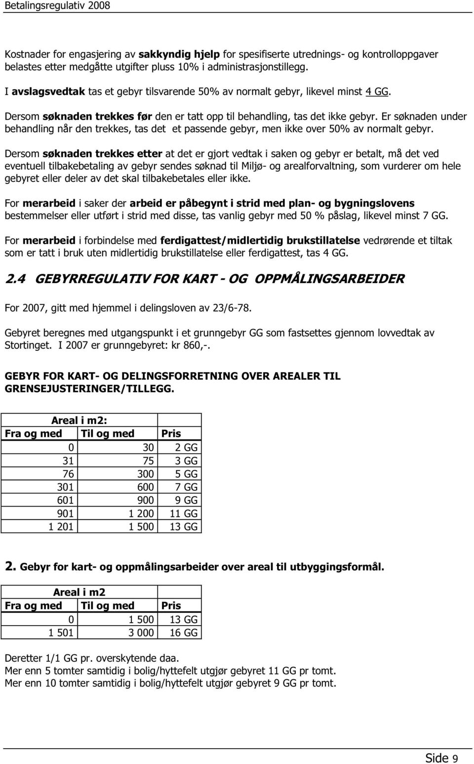 Er søknaden under behandling når den trekkes, tas det et passende gebyr, men ikke over 50% av normalt gebyr.