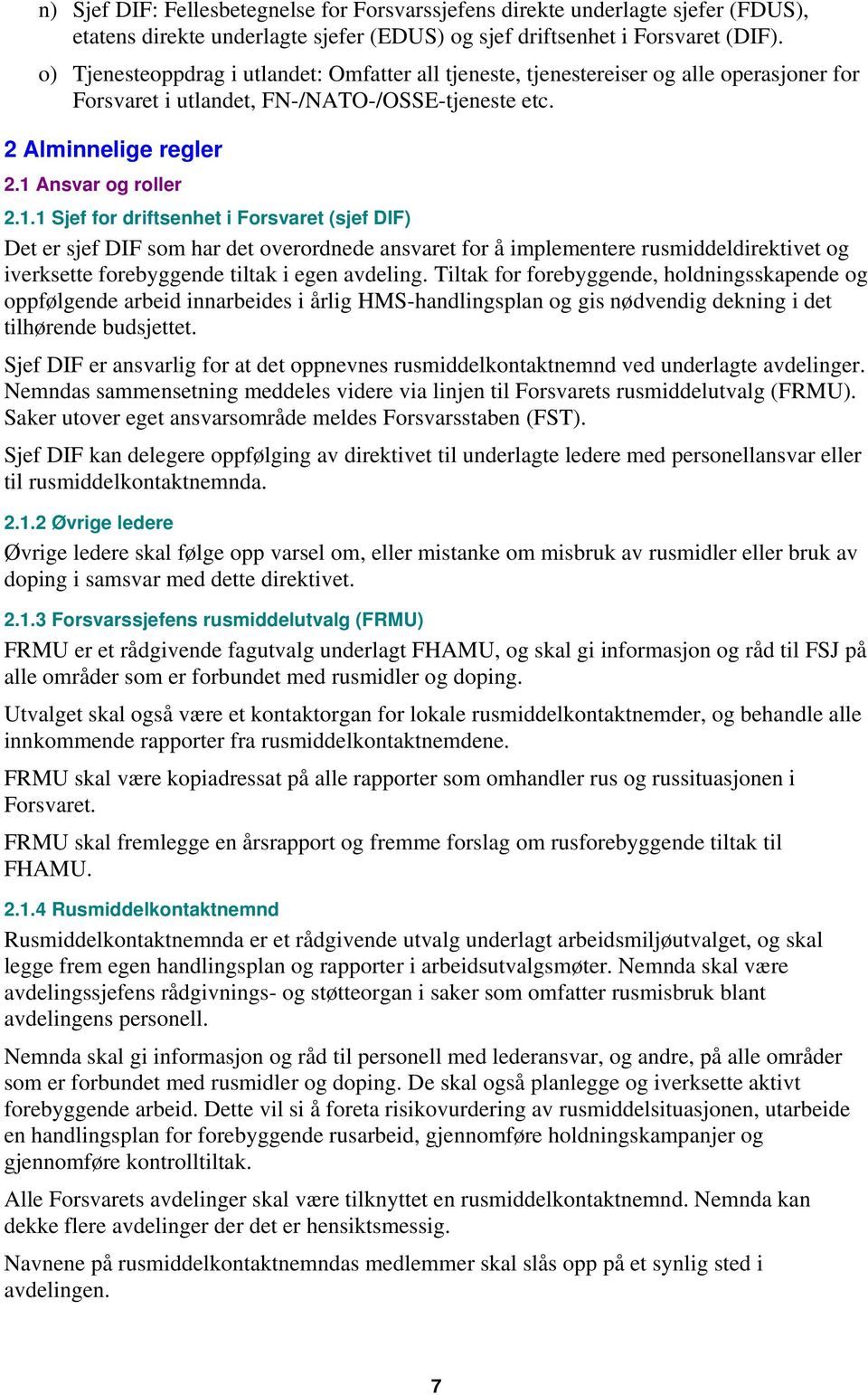 Ansvar og roller 2.1.