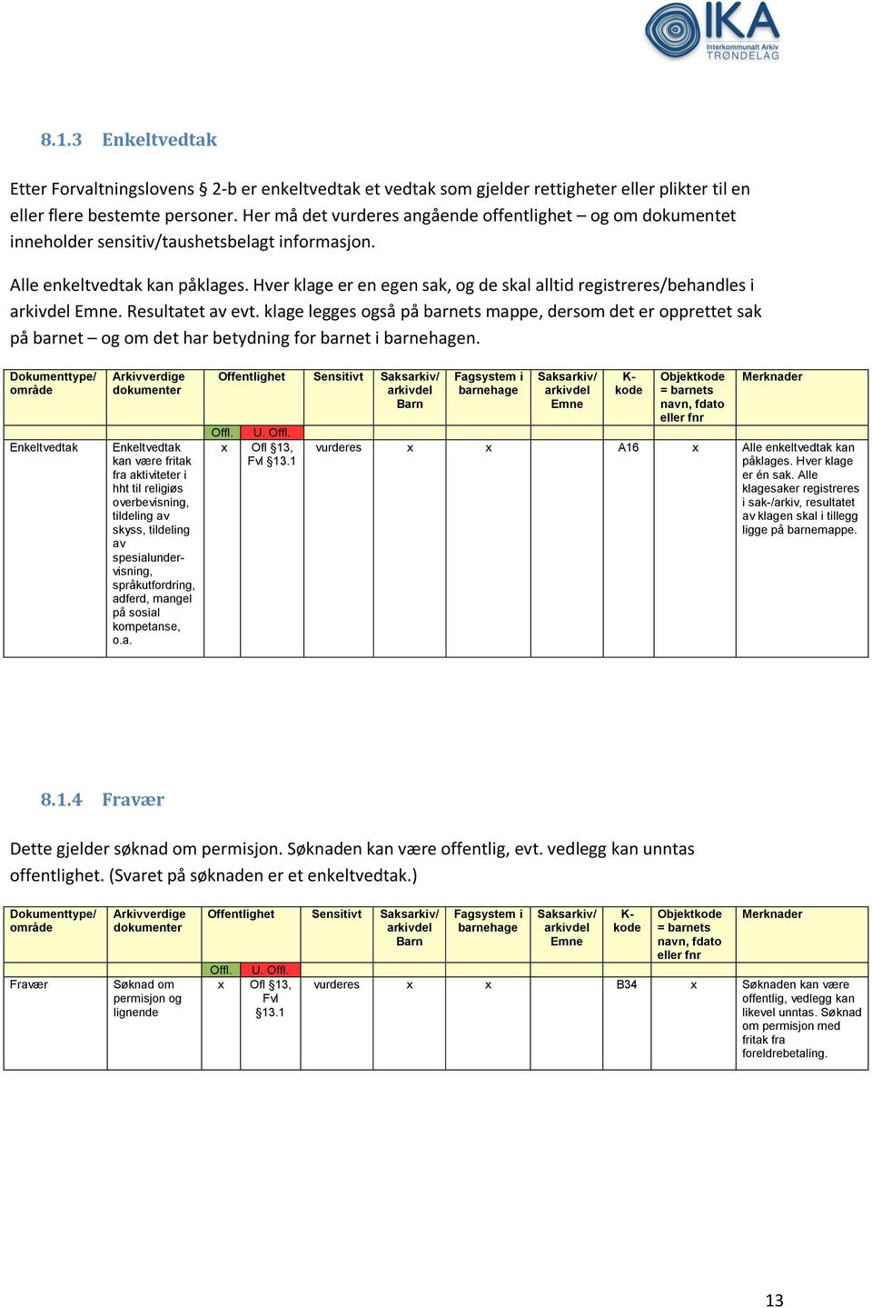 Hver klage er en egen sak, og de skal alltid registreres/behandles i. Resultatet av evt.