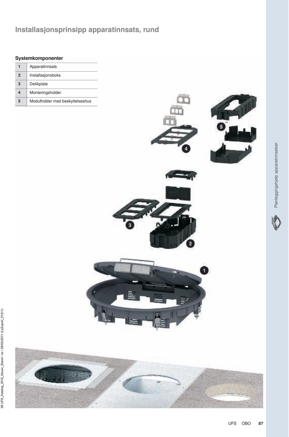 Installasjonsboks Dekkplate Monteringsholder