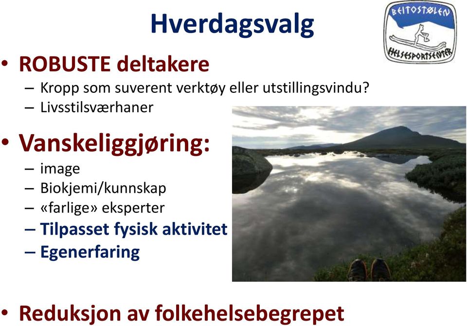 Livsstilsværhaner Vanskeliggjøring: image