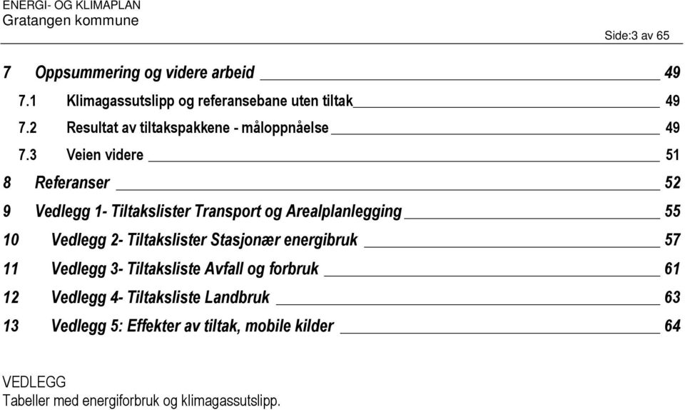 3 Veien videre 51 8 Referanser 52 9 Vedlegg 1- Tiltakslister Transport og Arealplanlegging 55 10 Vedlegg 2- Tiltakslister