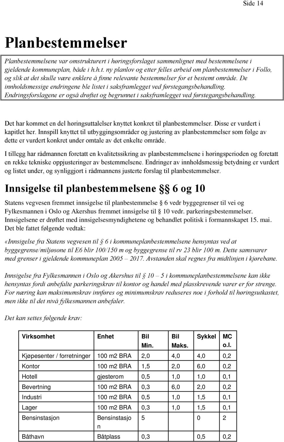 Det har kommet en del høringsuttalelser knyttet konkret til planbestemmelser. Disse er vurdert i kapitlet her.