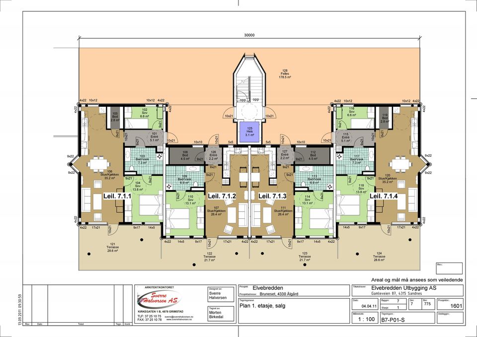 2 m² 9x1 1x21 121 errasse 28.6 m² 9x1 1x21 1x21 9x1 122 errasse 21. m² 123 errasse 21. m² 124 errasse 28.6 m² Rev.: 13.09.