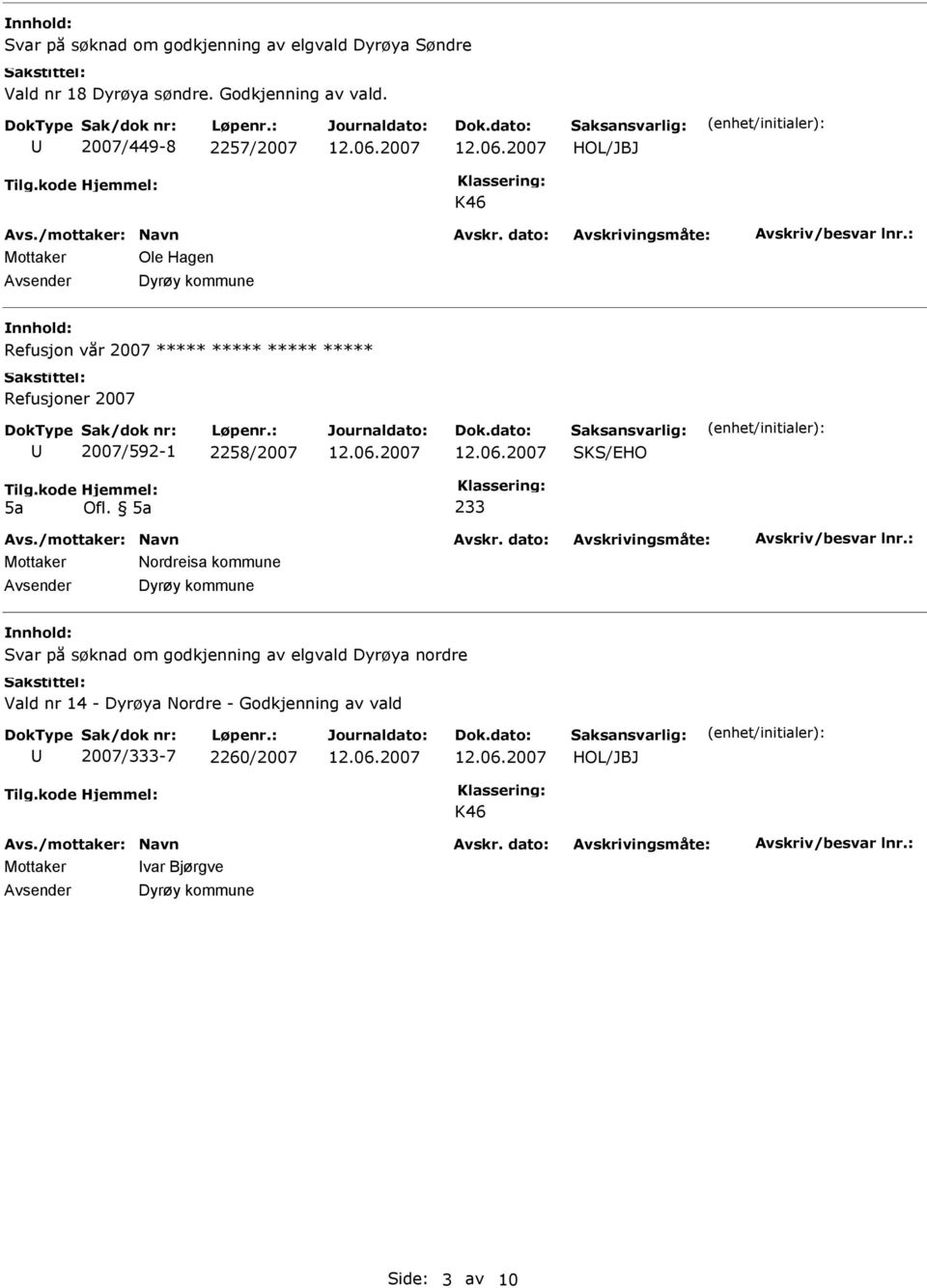 2007/592-1 2258/2007 SKS/EHO 5a Ofl.