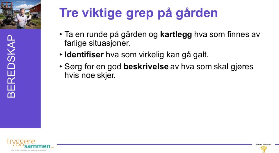 Identifiser hva som virkelig kan gå galt.