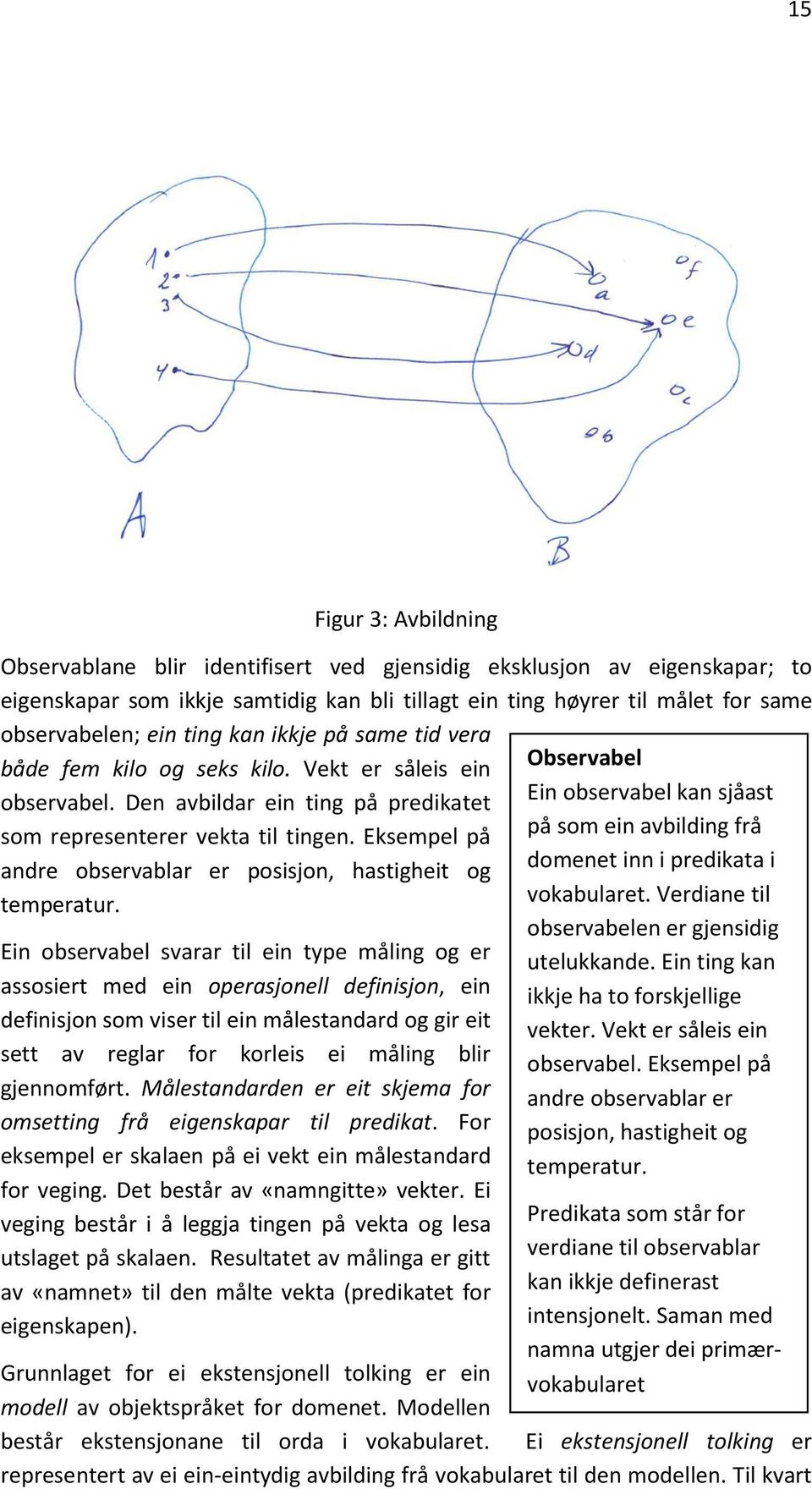 Eksempel på andre observablar er posisjon, hastigheit og temperatur.