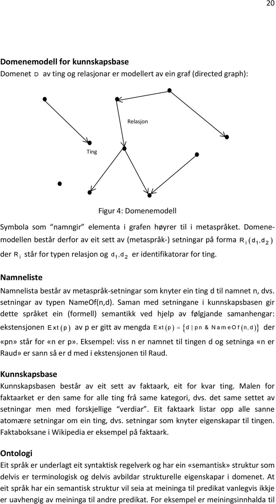 Namneliste Namnelista består av metaspråk-setningar som knyter ein ting d til namnet n, dvs. setningar av typen NameOf(n,d).