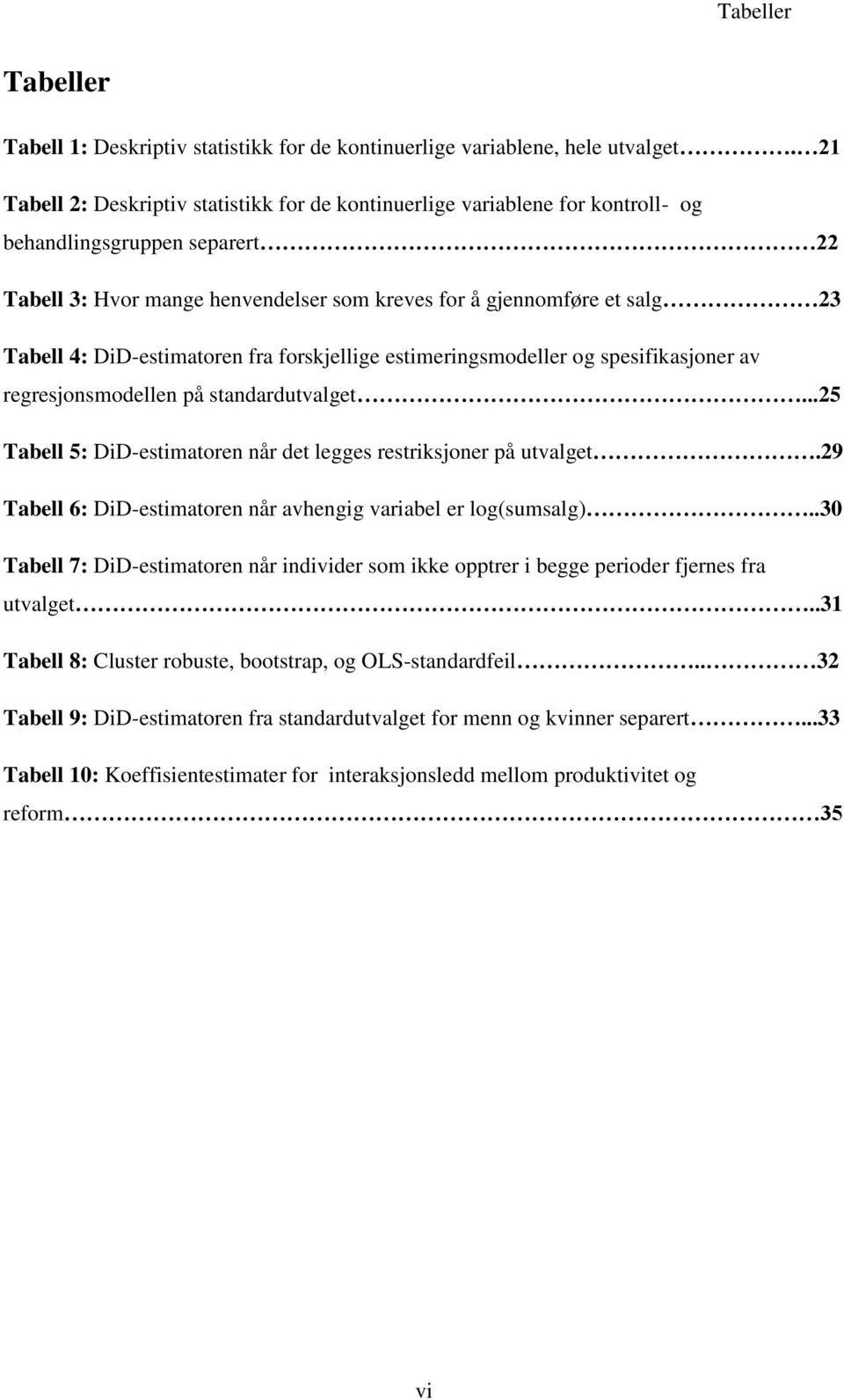 DiD-estimatoren fra forskjellige estimeringsmodeller og spesifikasjoner av regresjonsmodellen på standardutvalget...25 Tabell 5: DiD-estimatoren når det legges restriksjoner på utvalget.