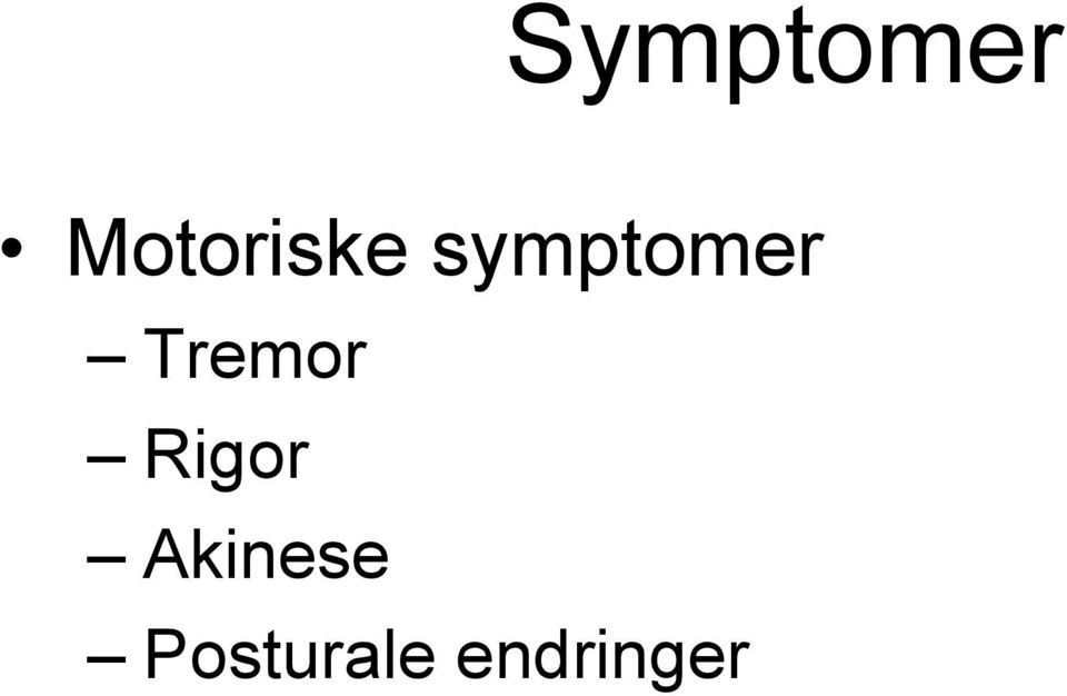symptomer Tremor